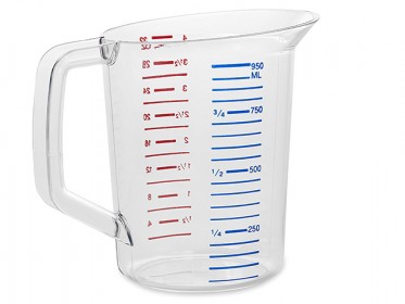 Jarra Medidora  0.9 Litros Bouncer Rubbermaid FG321600CLR