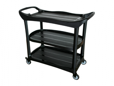 Carro de Servicio Maxiflex Tres Estantes Negro