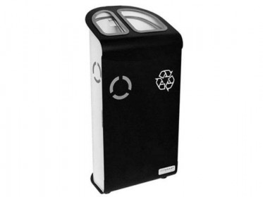 Punto Ecolgico Acero Cold Rolled 2 Divisiones 70 Lts Floor Negro EcoSmart 
