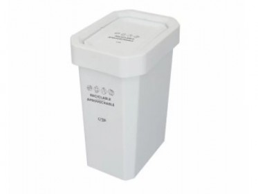 Papelera con Tapa Vaivn 53 Litros Blanco Reciclable Aprovechable Estra Bins 4-1042648