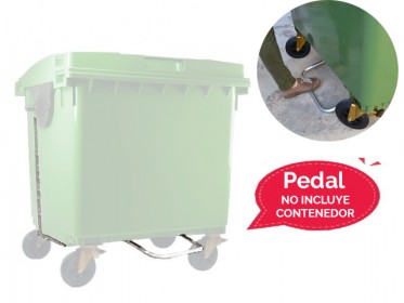 Pedal de Apertura Para Contenedor de Basura con Ruedas 1100 Litros Weber