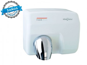 Secador de Manos Automtico Carcasa Acero con Acabado Blanco Mediclinics Saniflow E88A