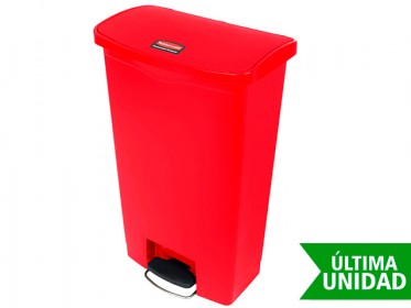 Papelera de Pedal Slim Jim Step-On 50 Litros Roja Rubbermaid 1883566
