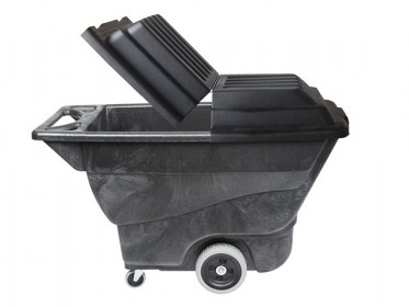 Practiwagon Volcador 400 Litros 1/2 Yarda con Tapa Rubbermaid FG9T1300BLA Negro