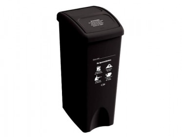 Papelera con Tapa Vaivn 53 Litros Negro Residuos No Aprovechables Estra 4-1042522