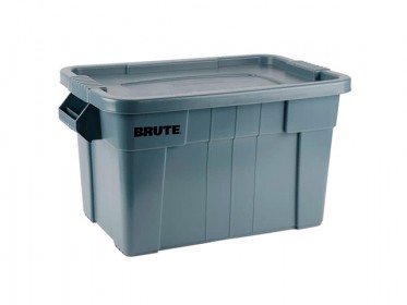 Rubbermaid 1836781 Caja Brute de 20 Galones (76 L) con Tapa Gris