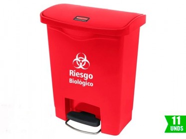 Papelera de Pedal Slim Jim Step-On 30 Litros Roja Rubbermaid 1883564