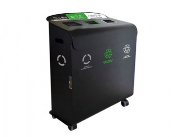 Punto Ecolgico Acero Cold Rolled 3 Divisiones 105 Litros Icona S Negro EcoSmart