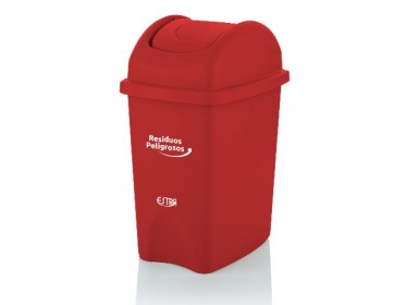 Papelera Tapa Vaivn 10 Litros Estra Rojo 4-1002284