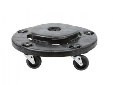 Rubbermaid FG264000BLA Plataforma Rodante para Contenedor Redondo Brute Negro