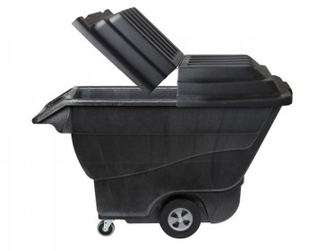 Rubbermaid FG9T1500BLA Practiwagon Volcador 800 Litros 1 Yarda con Tapa Negro